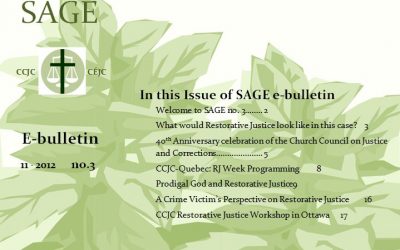 SAGE no. 3: Restorative Justice Week is now available!